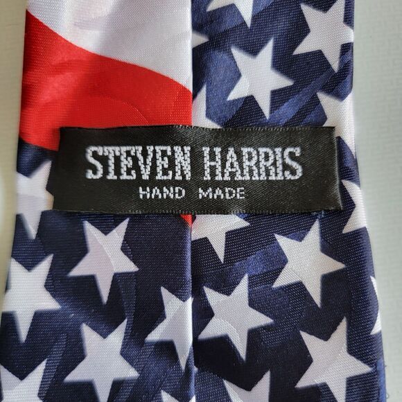Steven Harris Men's Necktie USA Flag Patriotic Civil War Stars And Stripes - Picture 5 of 9